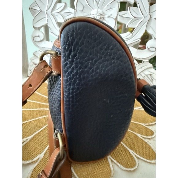 Vintage 90s Dooney & And Bourke Canyon Pebble Leather‎ Navy & Brown Backpack Y2K main image 13